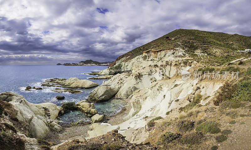 圣何塞和海岸风景在Cabo de Gata-Níjar自然保护区-西班牙